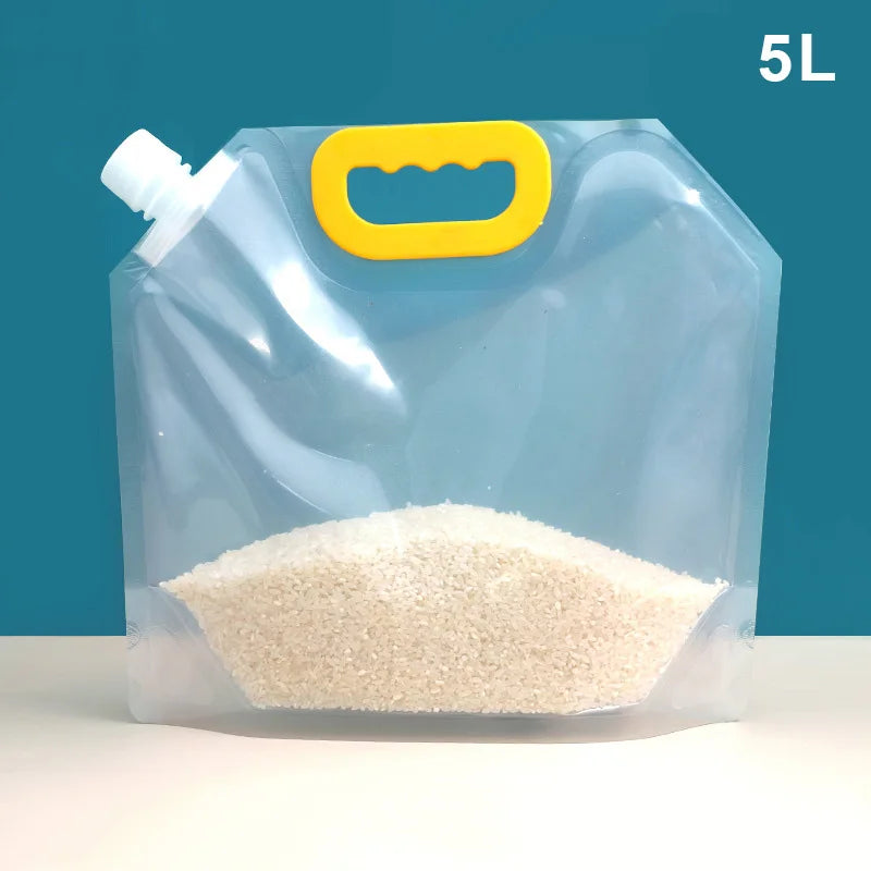 5/10pcs Stand Up Grain Seal Bag Refillable Plastic Drink Bag Spout Pouch for Juice Milk Coffee Food Bean Cereals Storage Bags