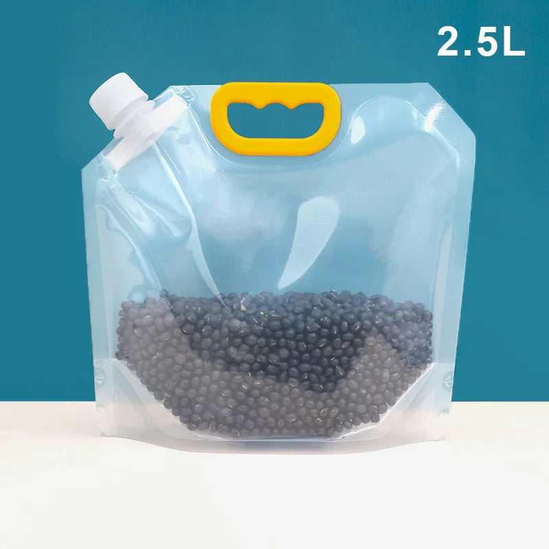 5/10pcs Stand Up Grain Seal Bag Refillable Plastic Drink Bag Spout Pouch for Juice Milk Coffee Food Bean Cereals Storage Bags